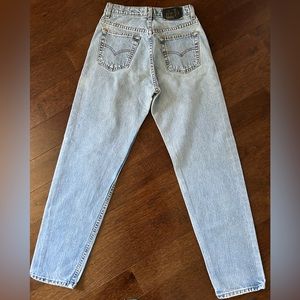 WOMENS VINTAGE LEVIS LOOSE SILVER TAB JEANS SIZE 3 JR M